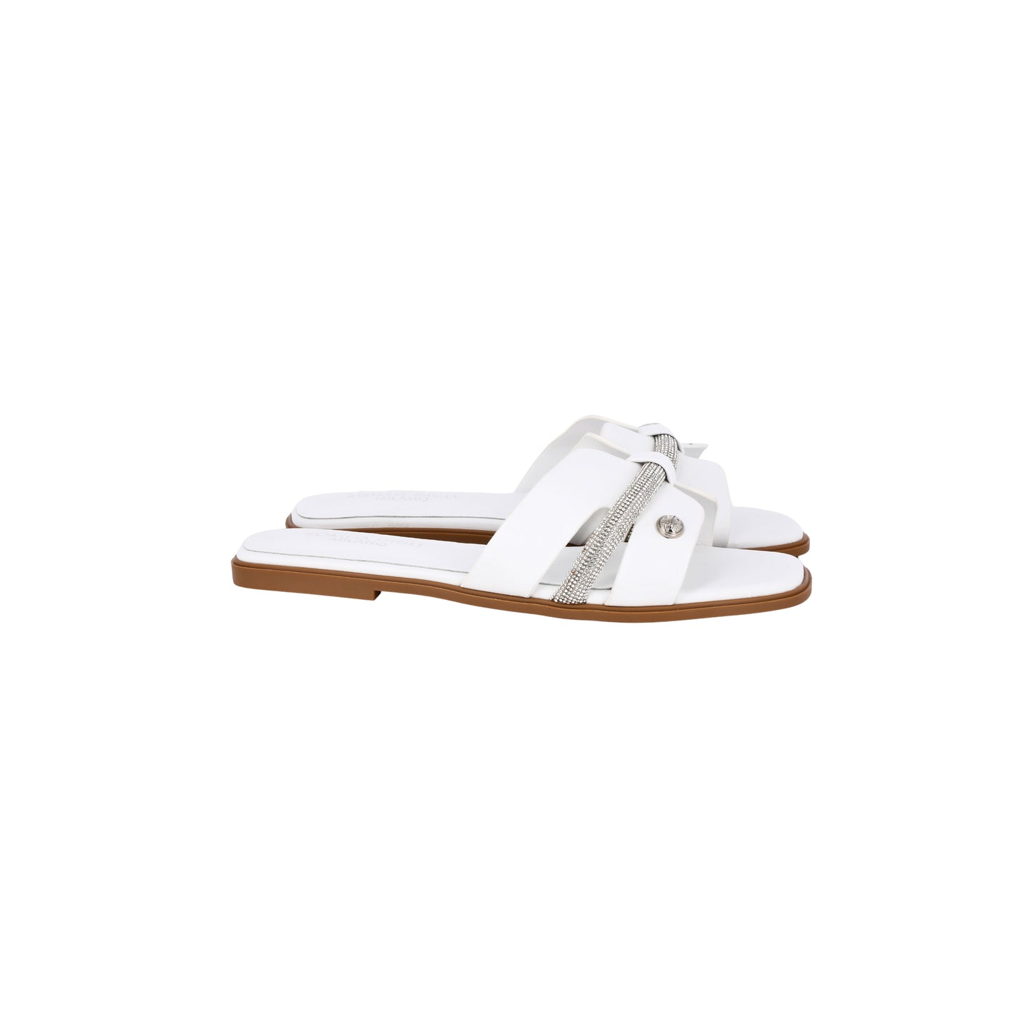 Sandales plates avec strass