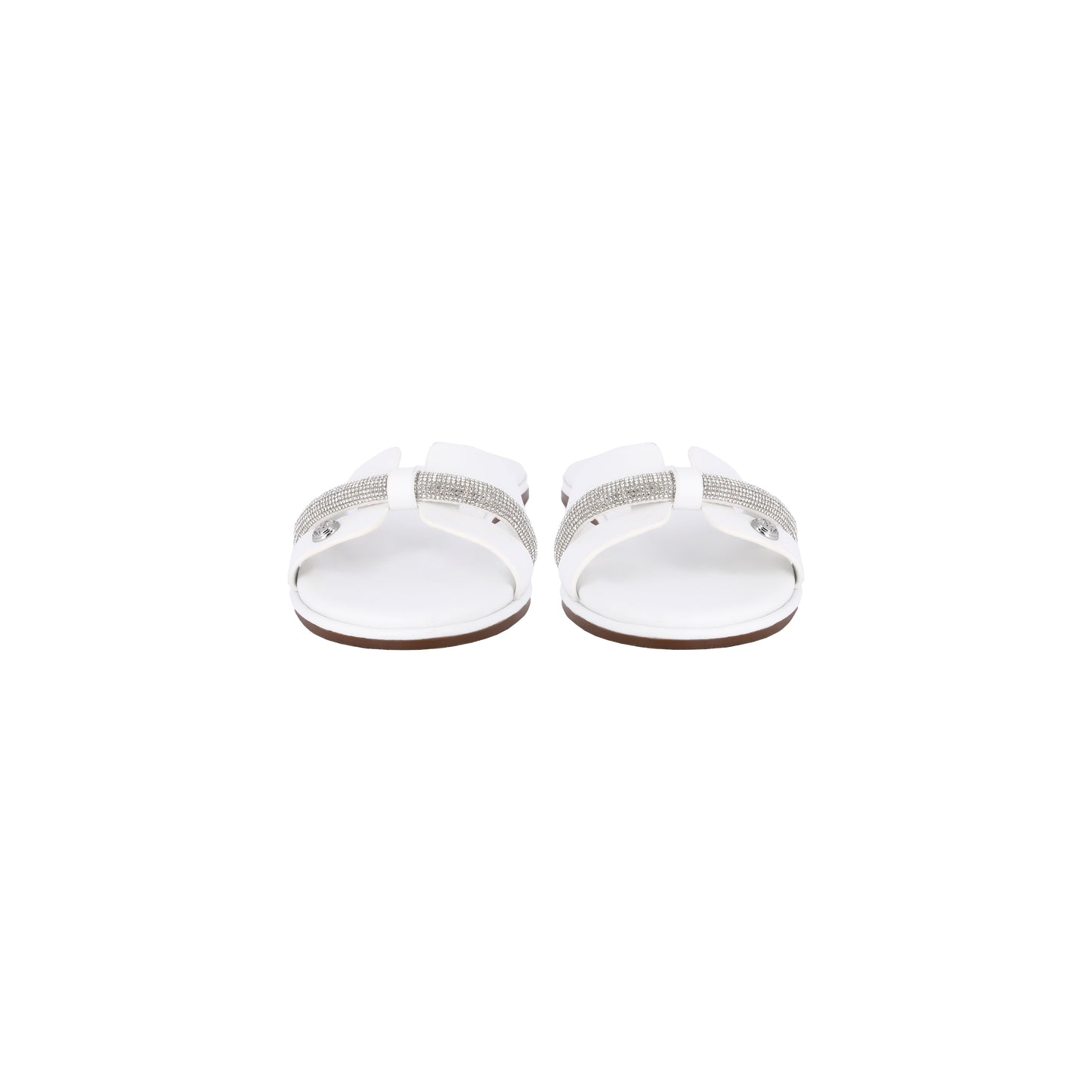 Sandales plates avec strass