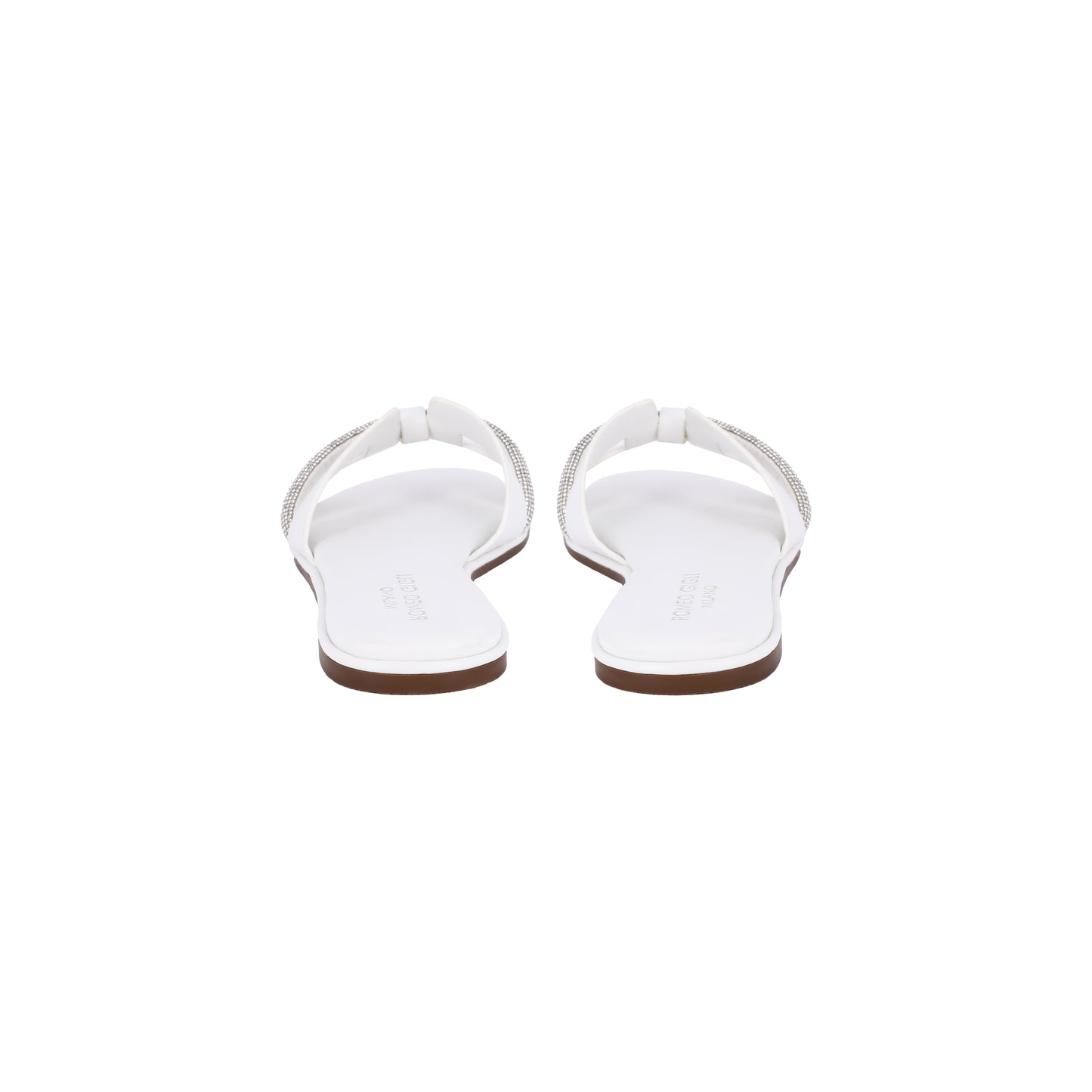 Sandales plates avec strass