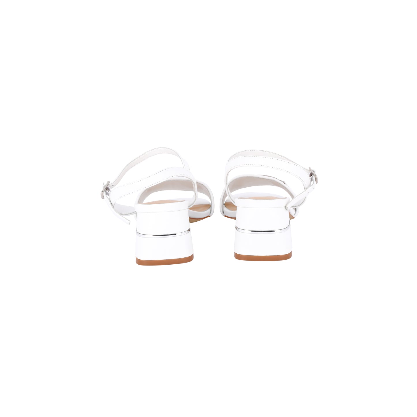 Sandali bianchi con trama intrecciata