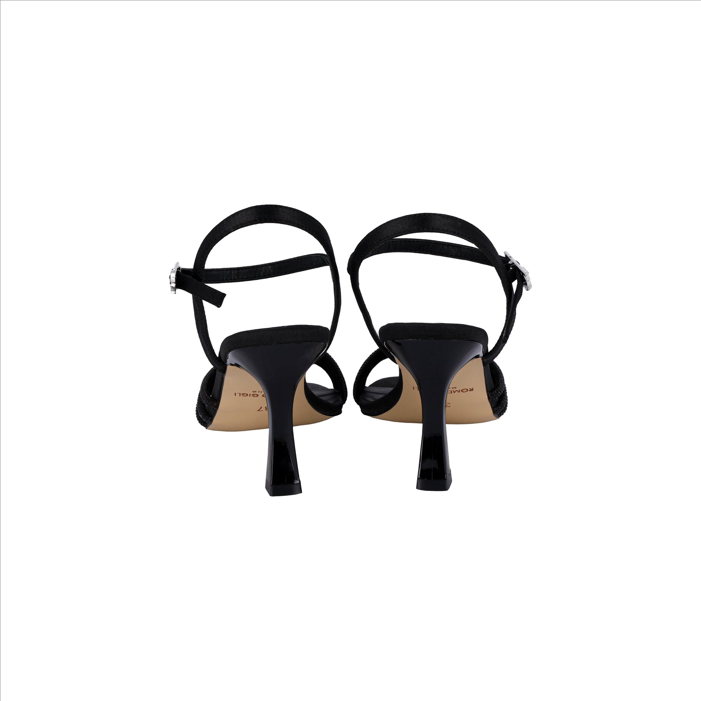 Sandali con tacco alto e strass