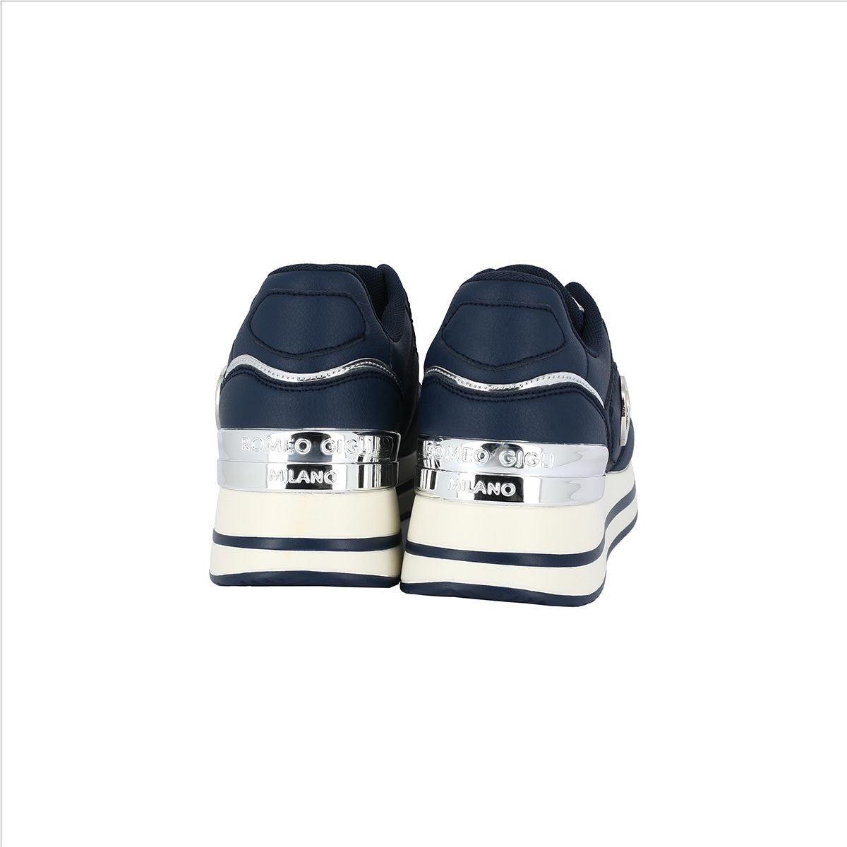Sneakers blu Navy con dettagli argento