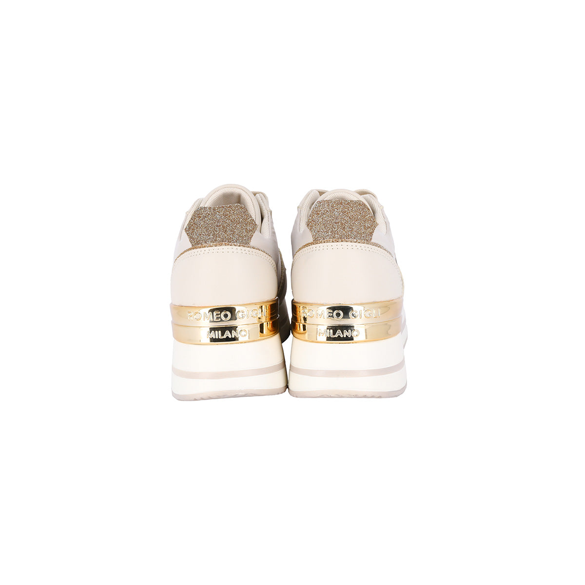 Sneakers Beige con Platform