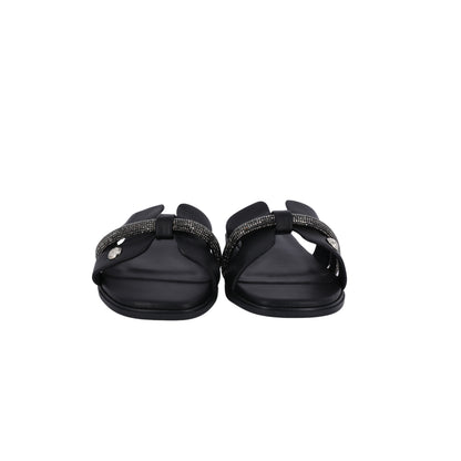 Sandales plates avec strass