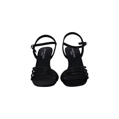 Sandali con tacco alto e strass