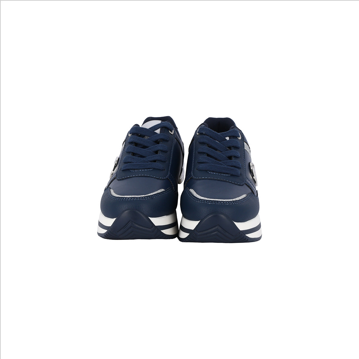 Sneakers blu Navy con dettagli argento