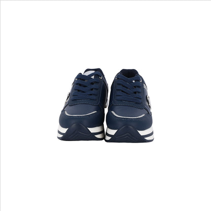 Sneakers blu Navy con dettagli argento