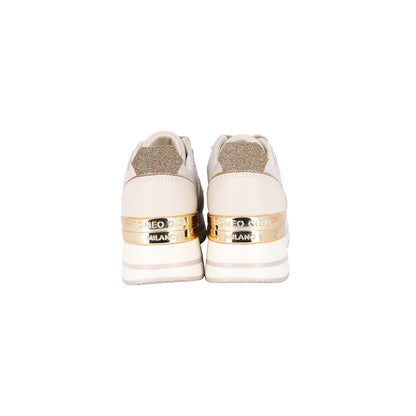 Sneakers Beige con Platform
