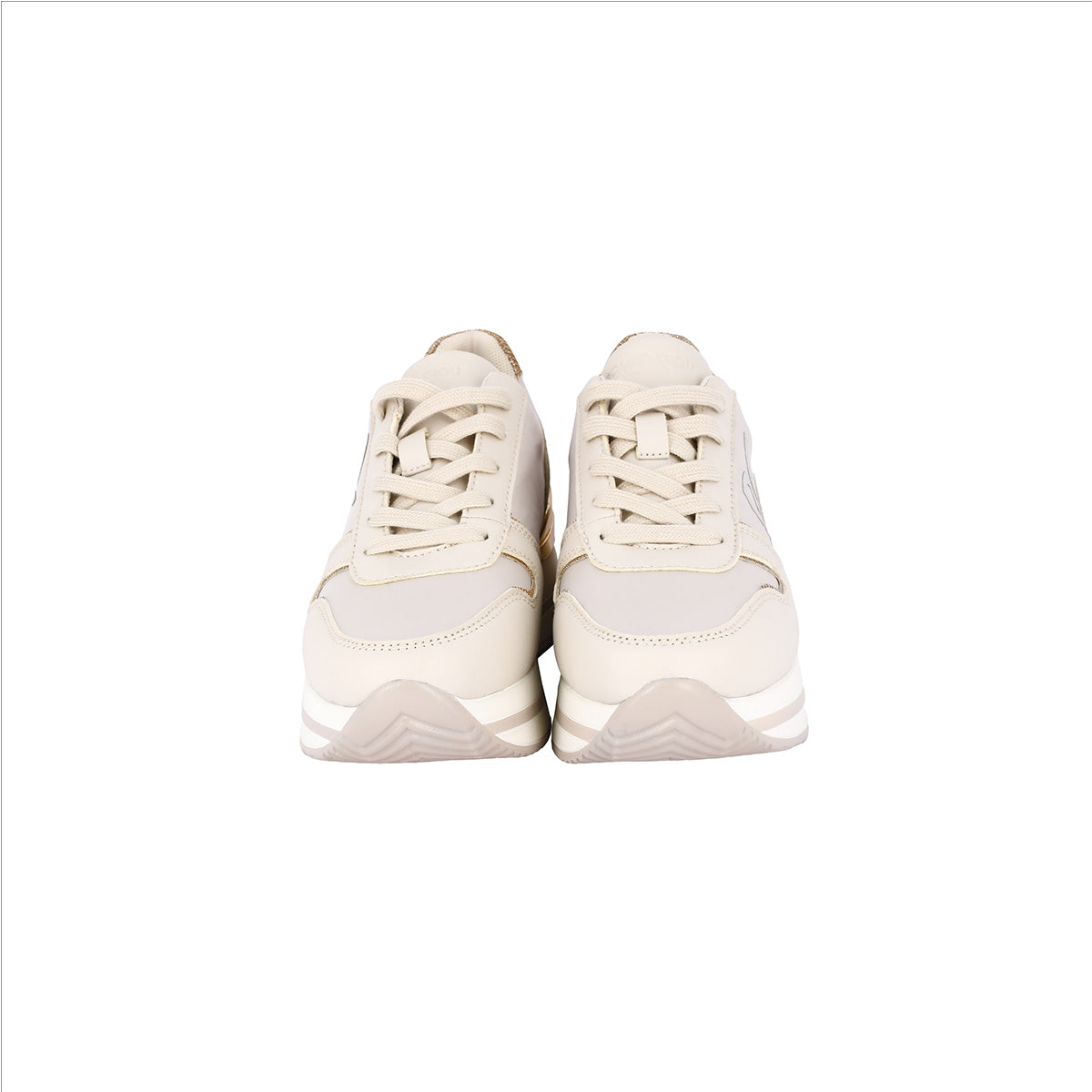 Sneakers Beige con Platform