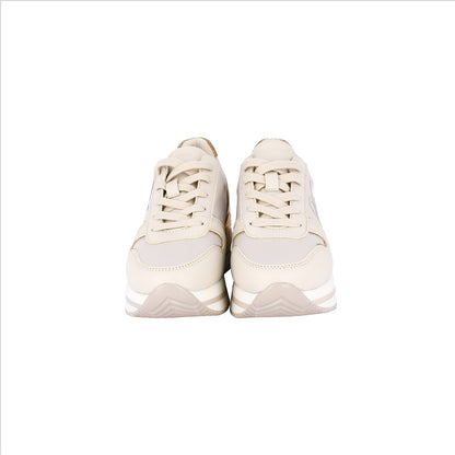 Sneakers Beige con Platform